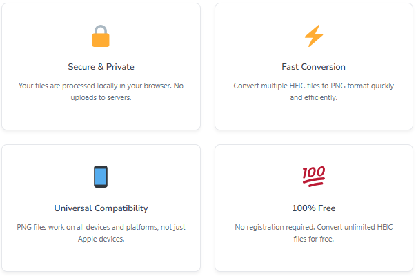 Learn how to convert HEIC to PNG online instantly with our free converter. Transform Apple photos to universal PNG format in seconds. No software needed!